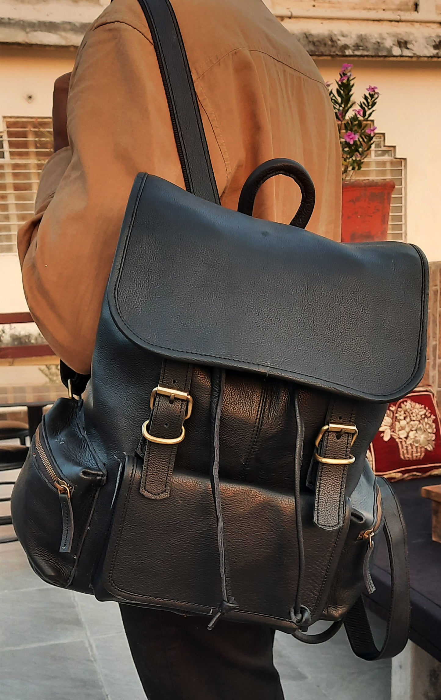 Leather Backpack �Handmade 15.5 Inch Unisex Backpack.