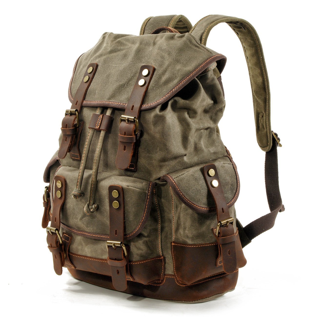 High Quality Canvas Stitching Mountaineering Backpack