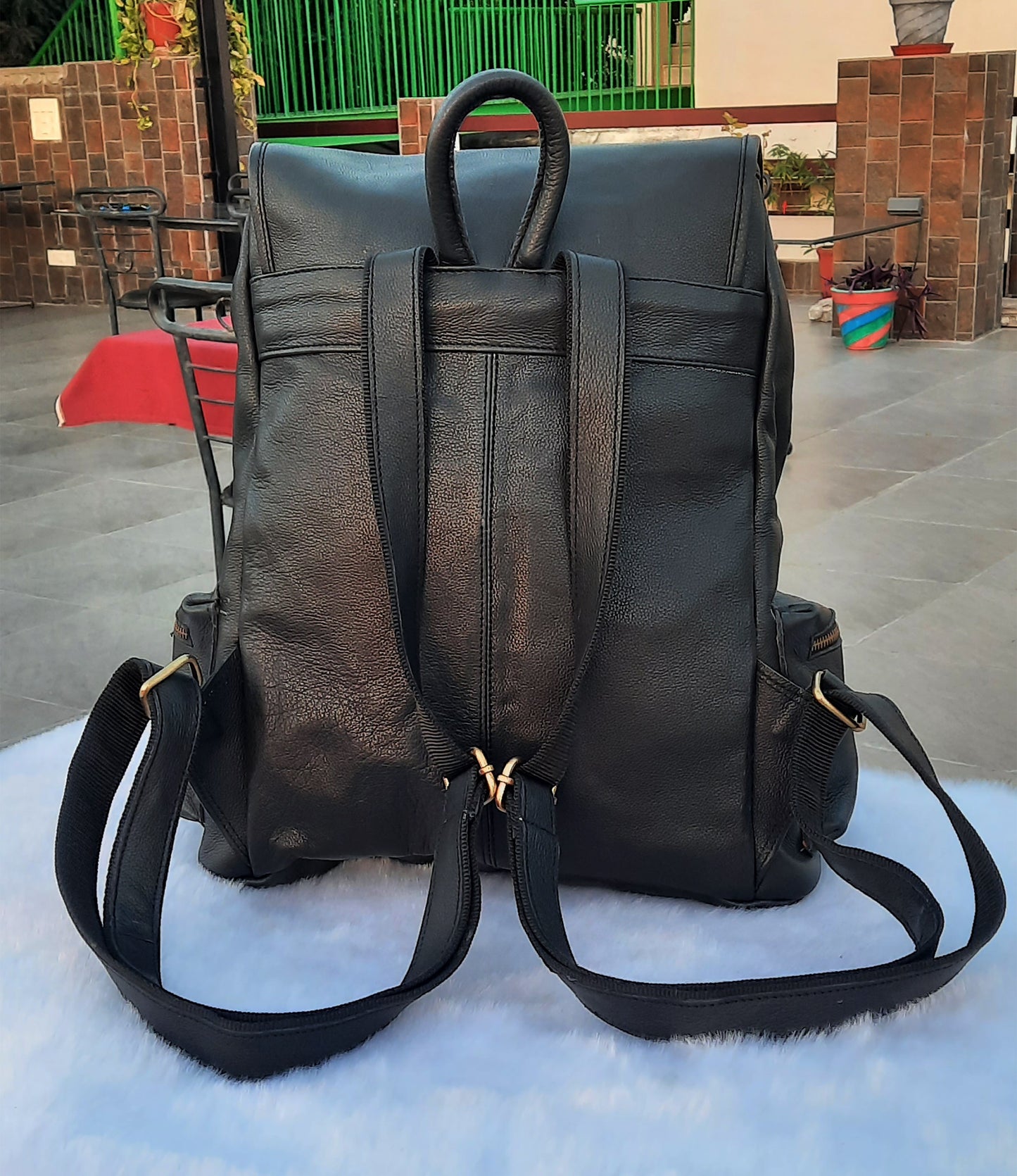 Leather Backpack â€?Handmade 15.5 Inch Unisex Backpack.